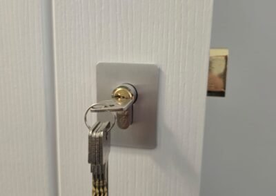 door opened by secure locksmiths in leicester